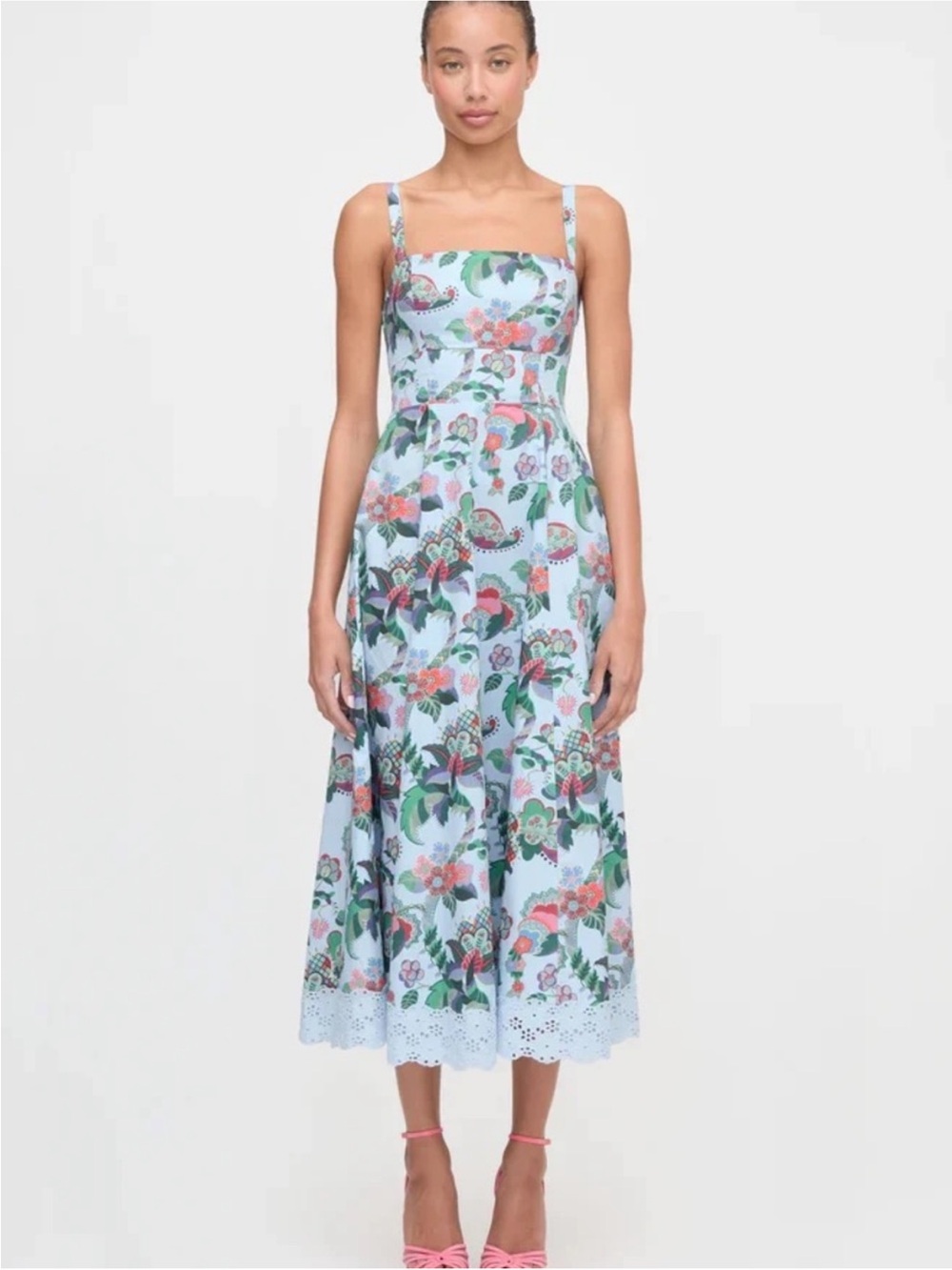 ISO Hill House Margot Dress Light Blue Jungle